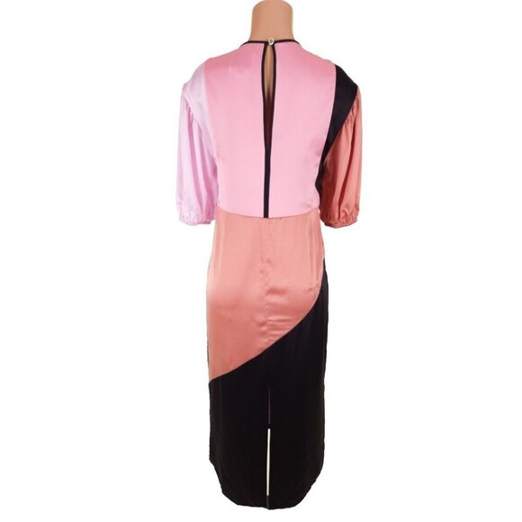 Kate Spade Silk Colorblock Midi Dress Size 0 Multicolor $450 - Picture 6 of 9